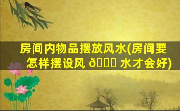 房间内物品摆放风水(房间要怎样摆设风 🐋 水才会好)
